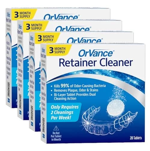 ORVANCE Retainer Cleaner Tablets 112 Count | Cleans Aligners & Guards Twice Weekly | 1 Year Supply thumbnail 4