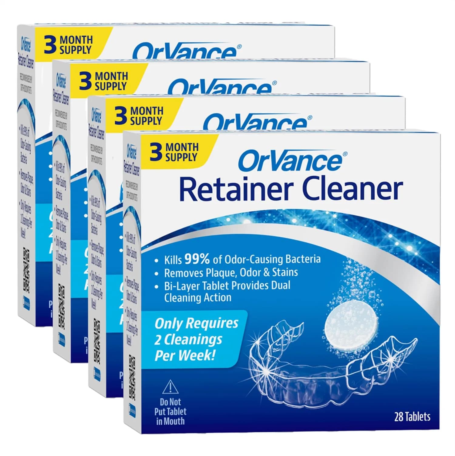 ORVANCE Retainer Cleaner Tablets 112 Count | Cleans Aligners & Guards Twice Weekly | 1 Year Supply - view 4