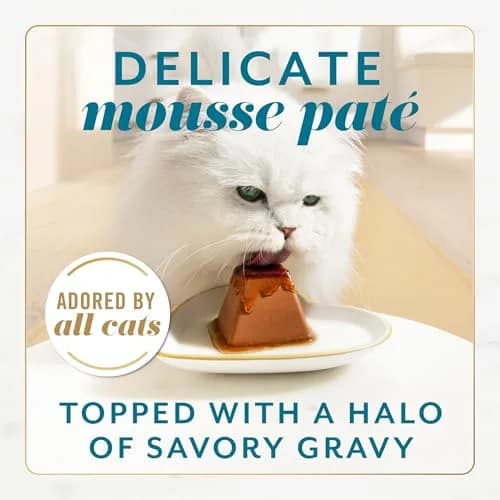 Fancy Feast Purina Gems Pate Mousse with Gravy Wet Cat Food 4 oz | Ocean Fish Flavor, Soft & Silky thumbnail 2
