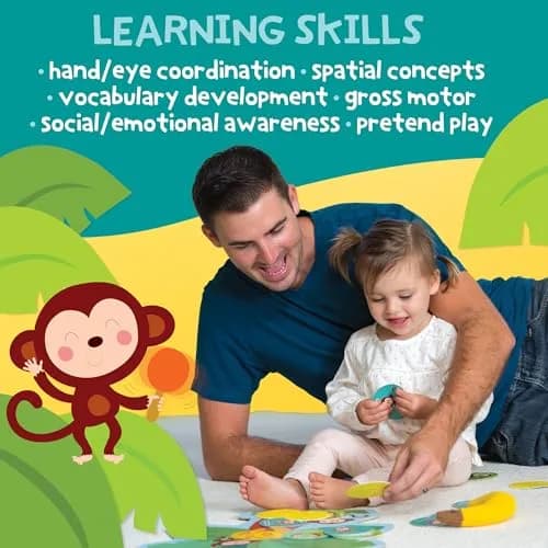 Peaceable Kingdom Deluxe Monkey Around Toddler Game with Beanbag Banana & Maraca | Cooperative Movement & Motor Skills for Ages 2+ thumbnail 3