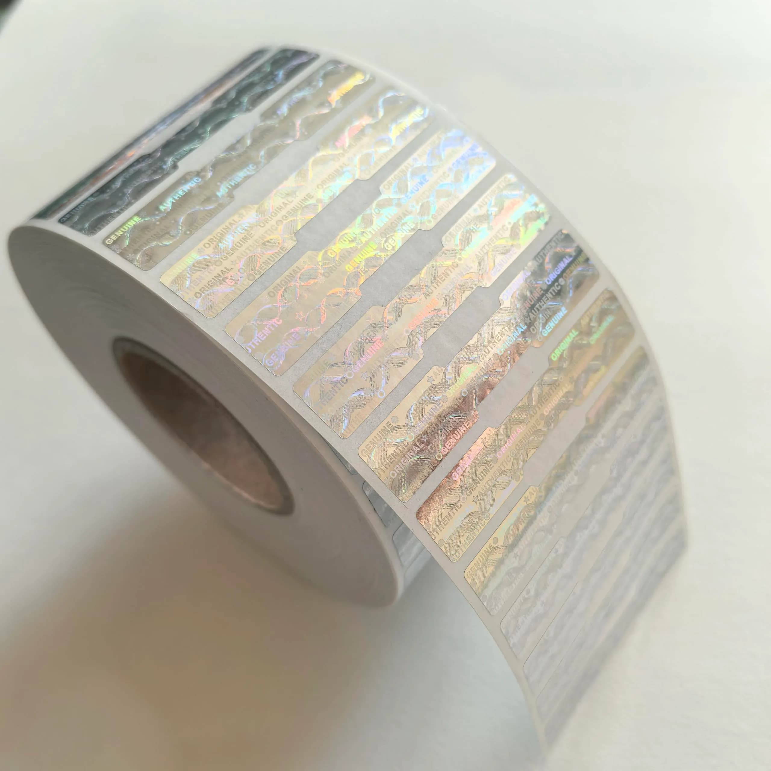 TLK&FBB Silver Hologram Tamper Proof Stickers on Roll | Sequential Serial Numbering - main product image