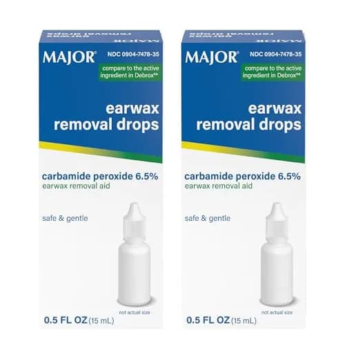 MAJOR Earwax Removal Drops with 6.5% Carbamide Peroxide | Gentle & Safe Ear Cleaning Solution for Adults & Kids 12+ thumbnail 1