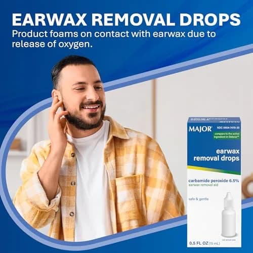 MAJOR Earwax Removal Drops with 6.5% Carbamide Peroxide | Gentle & Safe Ear Cleaning Solution for Adults & Kids 12+ thumbnail 5