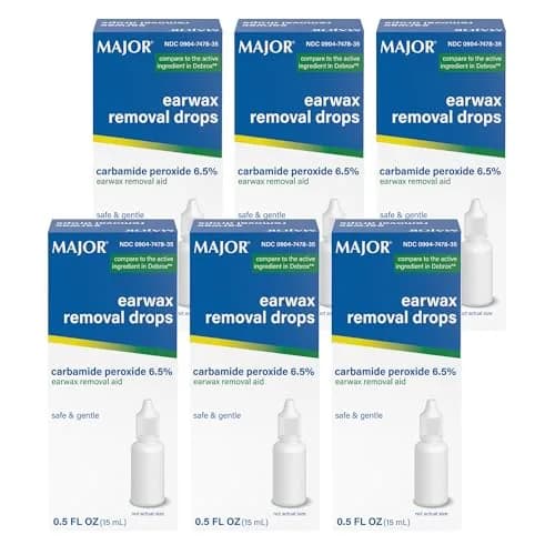 MAJOR Earwax Removal Drops with 6.5% Carbamide Peroxide | Gentle & Safe Ear Cleaning for Adults & Kids 12+ thumbnail 1