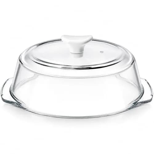 ACEPRUT New Upgrade Glass Microwave Splatter Cover with Ceramic Handle & Screw | Heat-Resistant BPA-Free Kitchen Accessory thumbnail 1