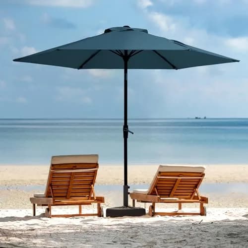 JEAREY 7.5 ft Outdoor Patio Umbrella, Lake Blue | Windproof & UV Resistant thumbnail 8
