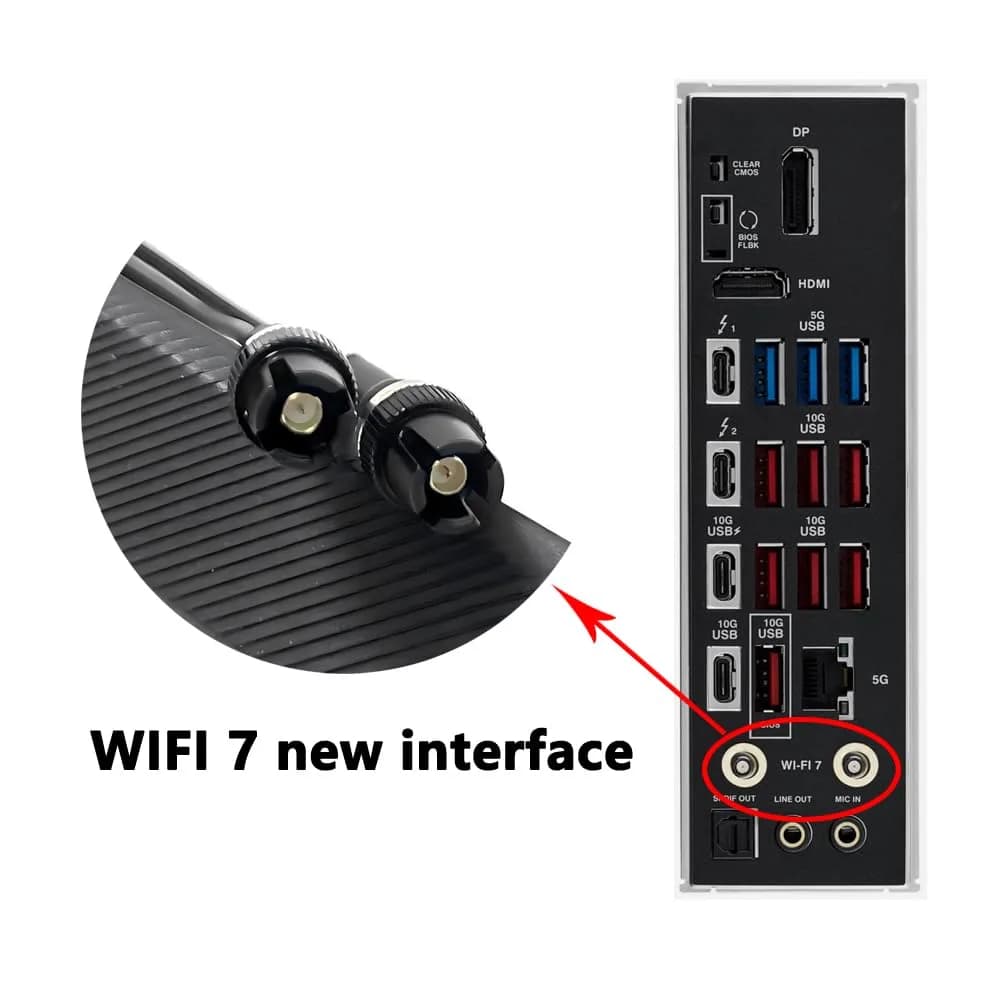 Zahara Tri Band WiFi 7 Antenna with Magnetic Base | 9dBi Gain, 32.2 Inch Cables, 2.4/5.8/6GHz thumbnail 5
