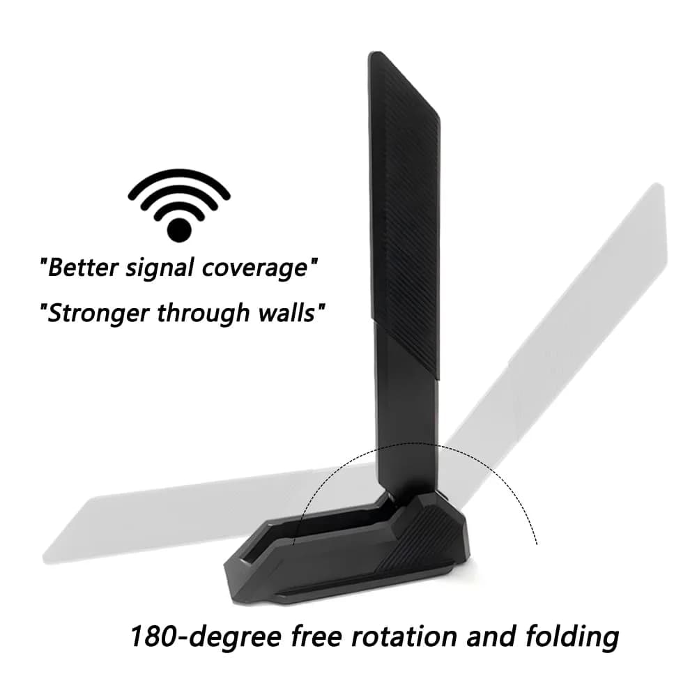 Zahara Tri Band WiFi 7 Antenna with Magnetic Base | 9dBi Gain, 32.2 Inch Cables, 2.4/5.8/6GHz thumbnail 3