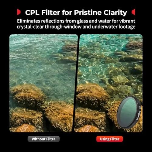 SmallRig ND Filter Kit for DJI Osmo Action 6, CPL ND8 ND16 ND32 Filters & Lens Cover | 43.86mm HD Optical Glass thumbnail 4