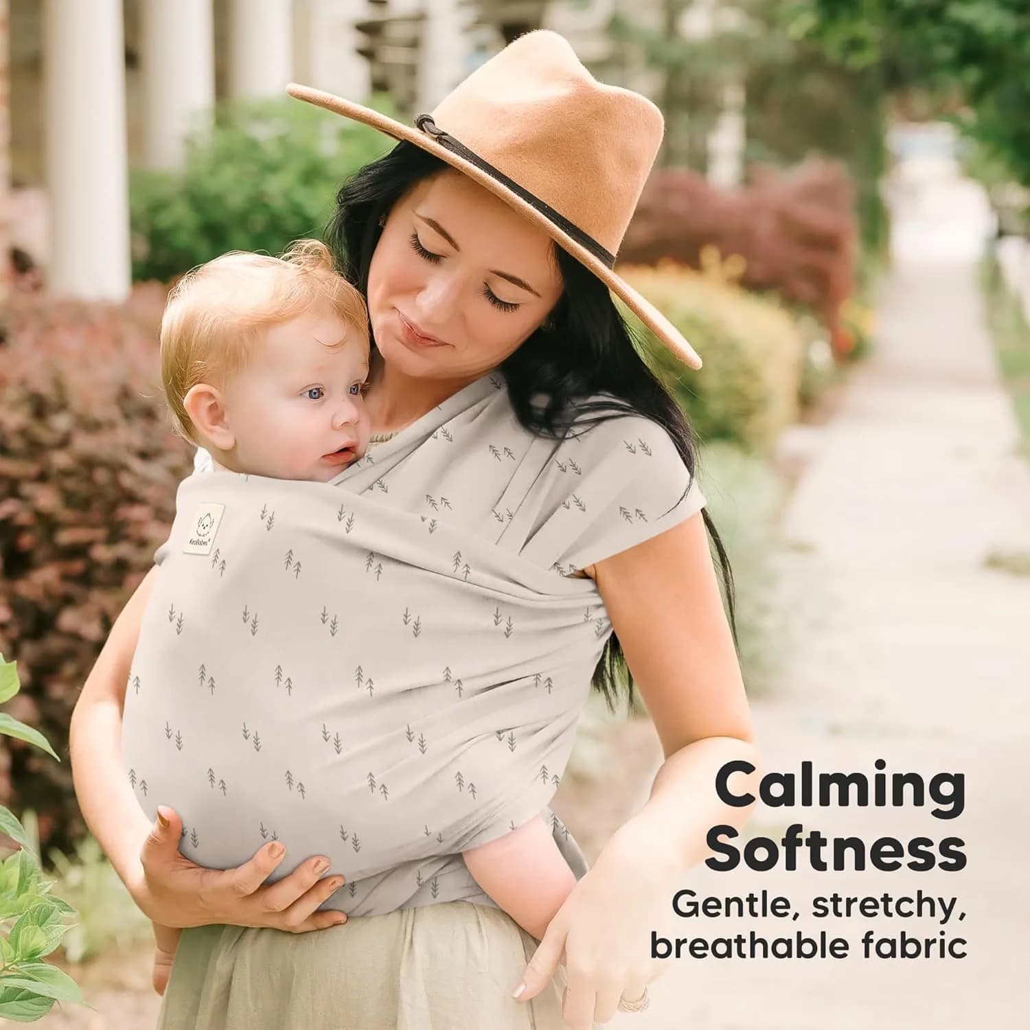 KeaBabies Original Baby Wrap Carrier (Pines) — 0.5 kg (1.1 lb) | Ergonomic, IHDI Certified, Breathable Fabric for Newborns to Toddlers - view 3