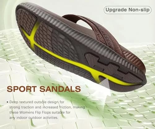 KuaiLu Womens Orthopedic Flip Flops Flat Toe Post Sandals with Arch Support | Cloud Comfort & Support thumbnail 5