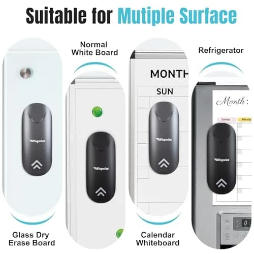 Wingwise Dry Erase Eraser 2-Pack | Magnetic Glass Whiteboard Accessory with Comfortable Grip thumbnail 7