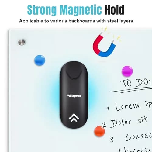 Wingwise Dry Erase Eraser 2-Pack | Magnetic Glass Whiteboard Accessory with Comfortable Grip thumbnail 2