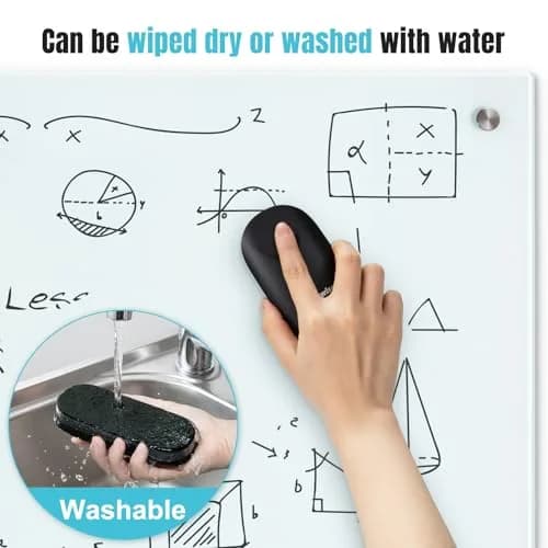 Wingwise Dry Erase Eraser 2-Pack | Magnetic Glass Whiteboard Accessory with Comfortable Grip thumbnail 3