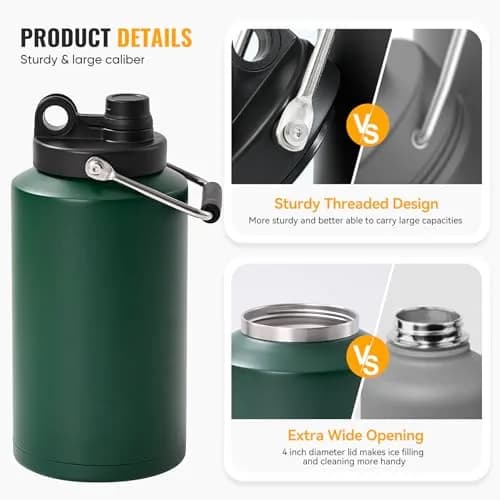 Kerilyn Gallon Insulated Water Jug 3785ml (128oz) with Bag | Keeps Cold 48 Hours, Hot 24 Hours thumbnail 6
