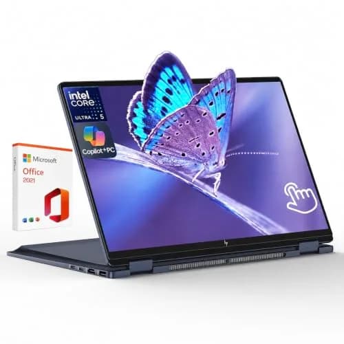 HP OmniBook X Flip 14 2-in-1 Touchscreen Laptop, Intel Core Ultra 5 226V | 14" 2K Touch Display, 16GB RAM, 512GB SSD thumbnail 1