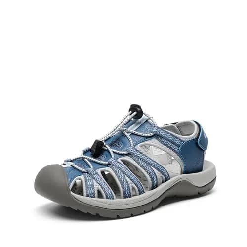 DREAM PAIRS Women's Closed Toe Sport Athletic Sandals 24 cm (9 US) Navy | Comfortable Fisherman Style thumbnail 1