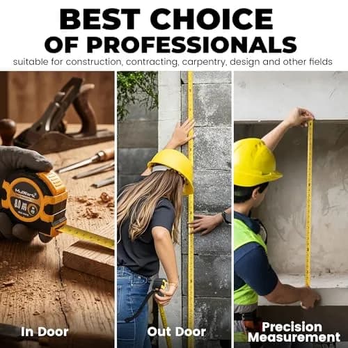 MulWark 26ft (8m) Retractable Tape Measure with Double Secure Blade Lock & Magnetic Hook | Professional Grade for Construction & Woodworking thumbnail 7