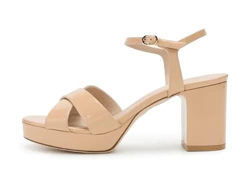 Stuart Weitzman Womens Dayna Platform 80 Adobe 8 Medium | Stylish 80mm Block Heel Sandal thumbnail 6