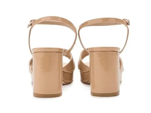 Stuart Weitzman Womens Dayna Platform 80 Adobe 8 Medium | Stylish 80mm Block Heel Sandal thumbnail 9