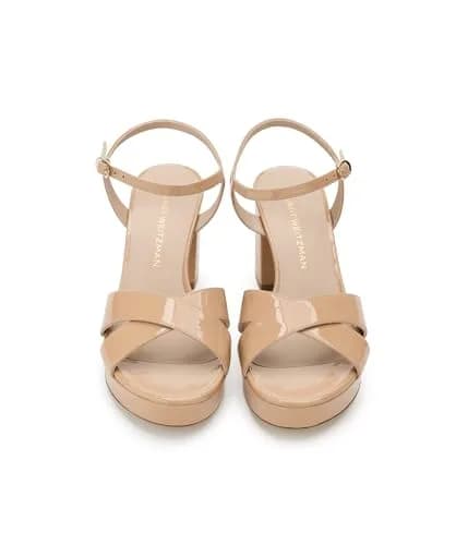 Stuart Weitzman Womens Dayna Platform 80 Adobe 8 Medium | Stylish 80mm Block Heel Sandal thumbnail 2