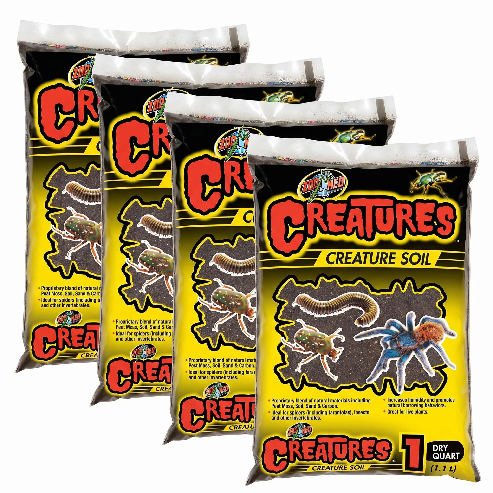 Zoo Med Creatures Creature Soil 1 Quart | Natural Substrate for Reptiles & Invertebrates — Brown