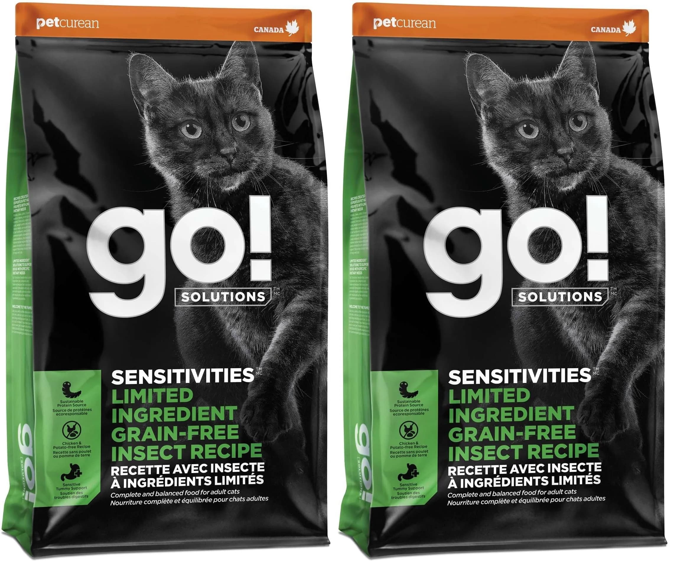 Go! Solutions Insect Protein Grain-Free Dry Cat Food 3 lb Bag | Supports Sensitive Stomach & Allergies