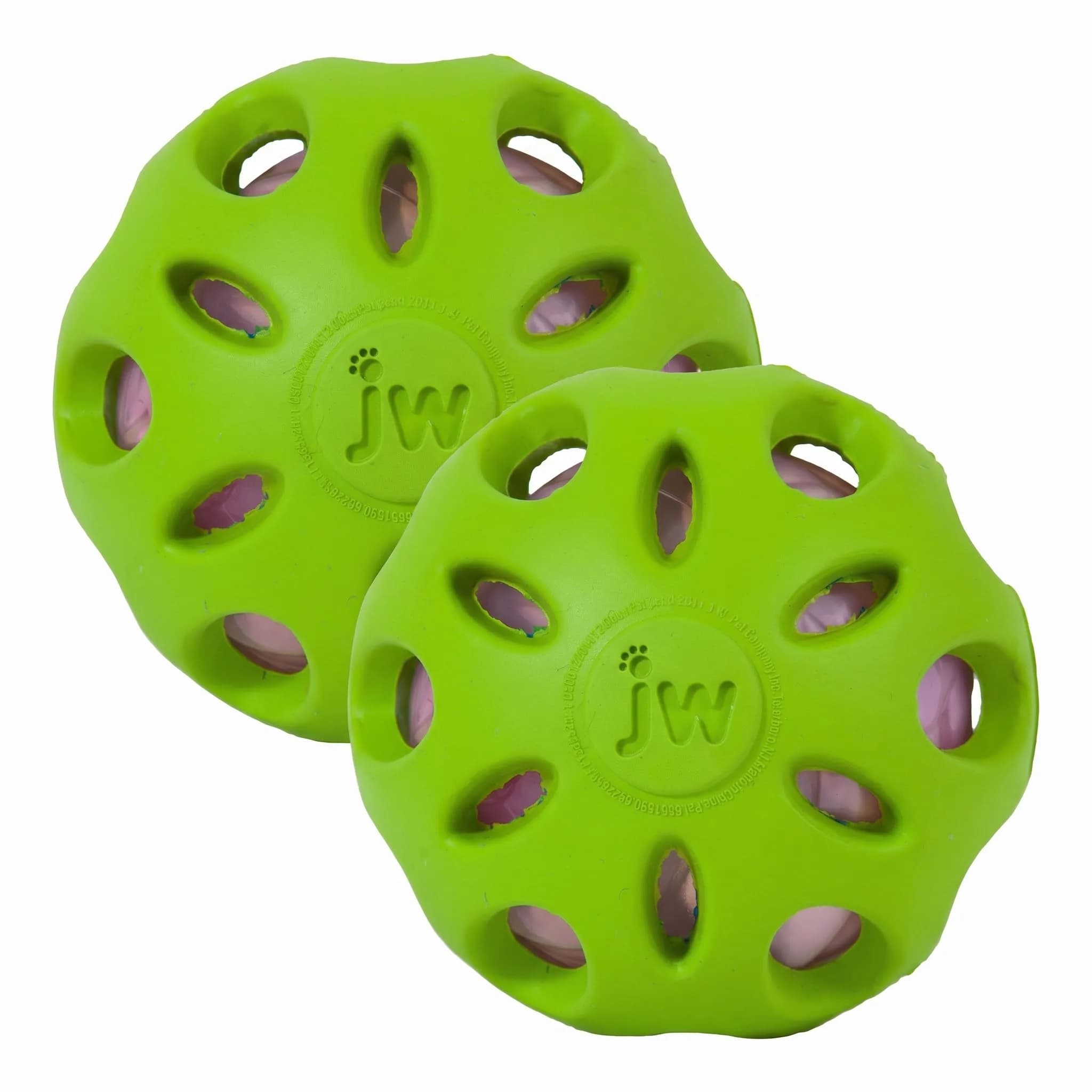 JW Petmate Crackle Heads Crackle Ball Crunchy Noise Chew Toy for Dogs Assorted Colors, Medium 3' Diameter | Durable & Safe Chew Toy — Medium