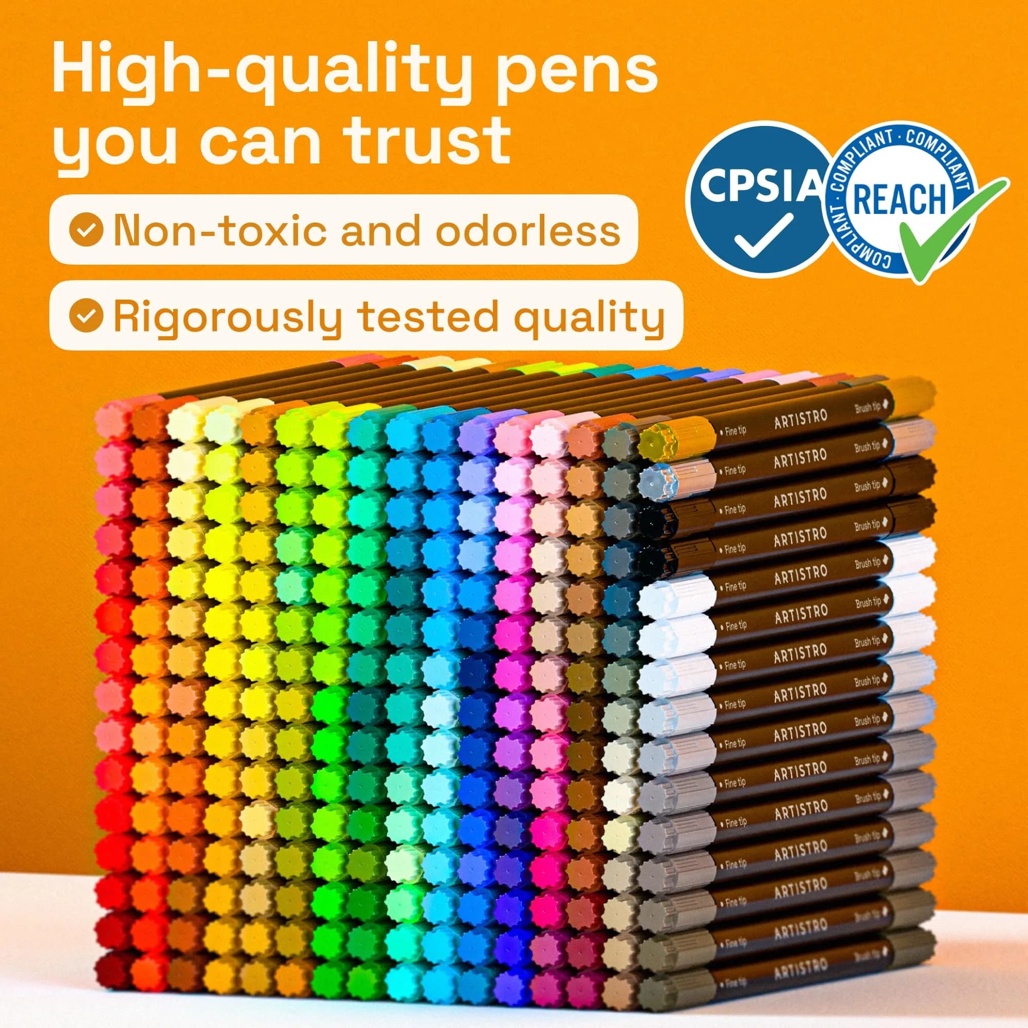 ARTISTRO 240 Dual-Tip Acrylic Paint Markers | Assorted Colors Value Pack - view 8