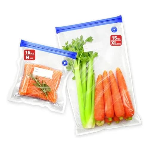 ZABINS 30 Pcs Reusable Vacuum Sealer Bags for Food | Leak-Proof BPA-Free Storage for Sous Vide & Freezer (70-120c) thumbnail 1