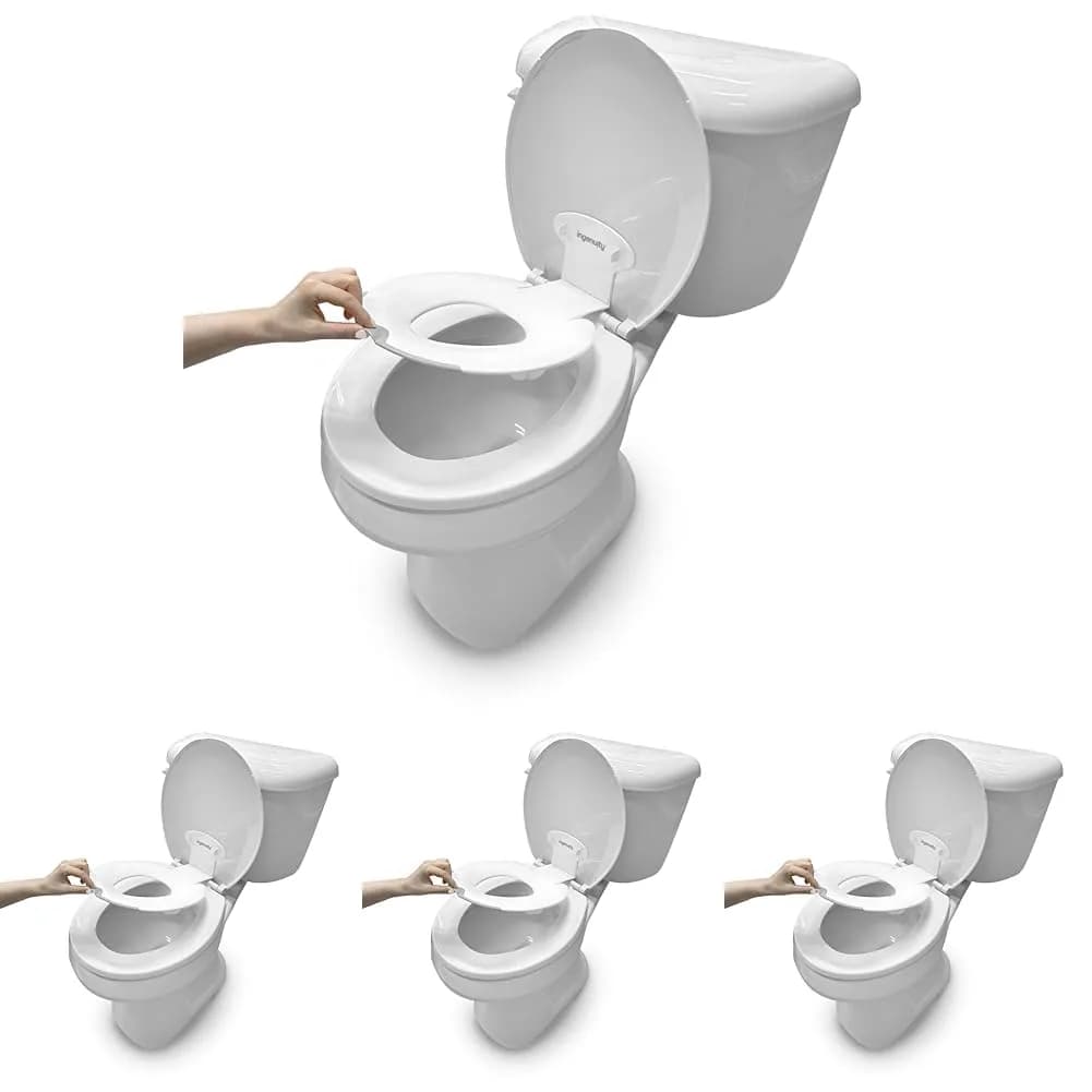 Ingenuity Portable Flip & Sit Potty Seat - White, Pack of 4 | Toddler Travel Toilet Seat - main product image