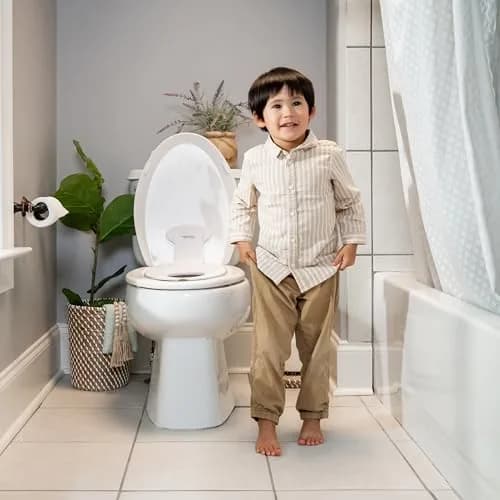 Ingenuity Flip & Sit Potty Seat (White) — 4 Pack | Attaches to Adult Toilet Seat thumbnail 4