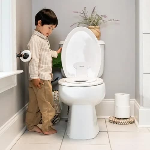 Ingenuity Flip & Sit Potty Seat (White) — 4 Pack | Attaches to Adult Toilet Seat thumbnail 5