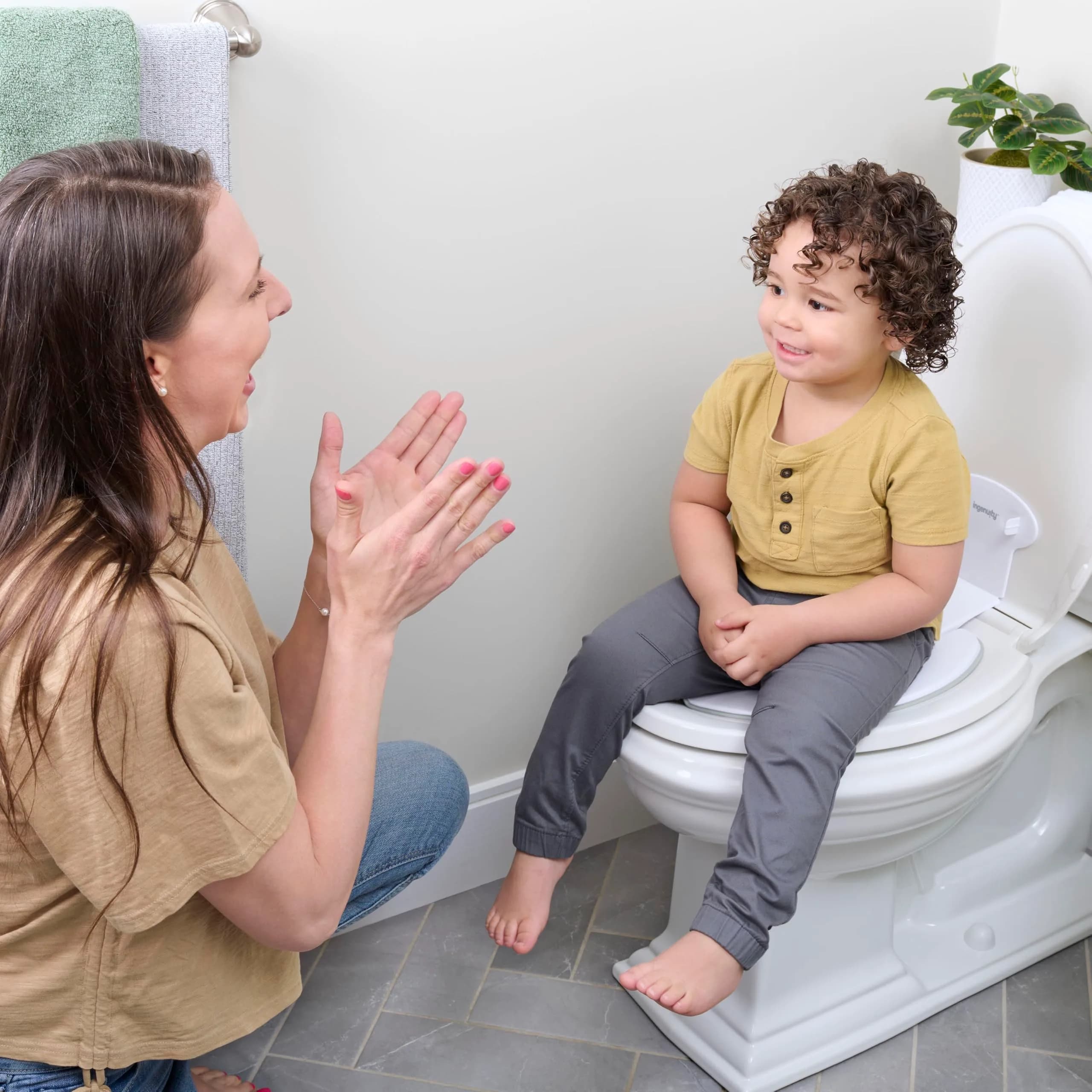Ingenuity Flip & Sit Potty Seat (White) — 4 Pack | Attaches to Adult Toilet Seat - view 9