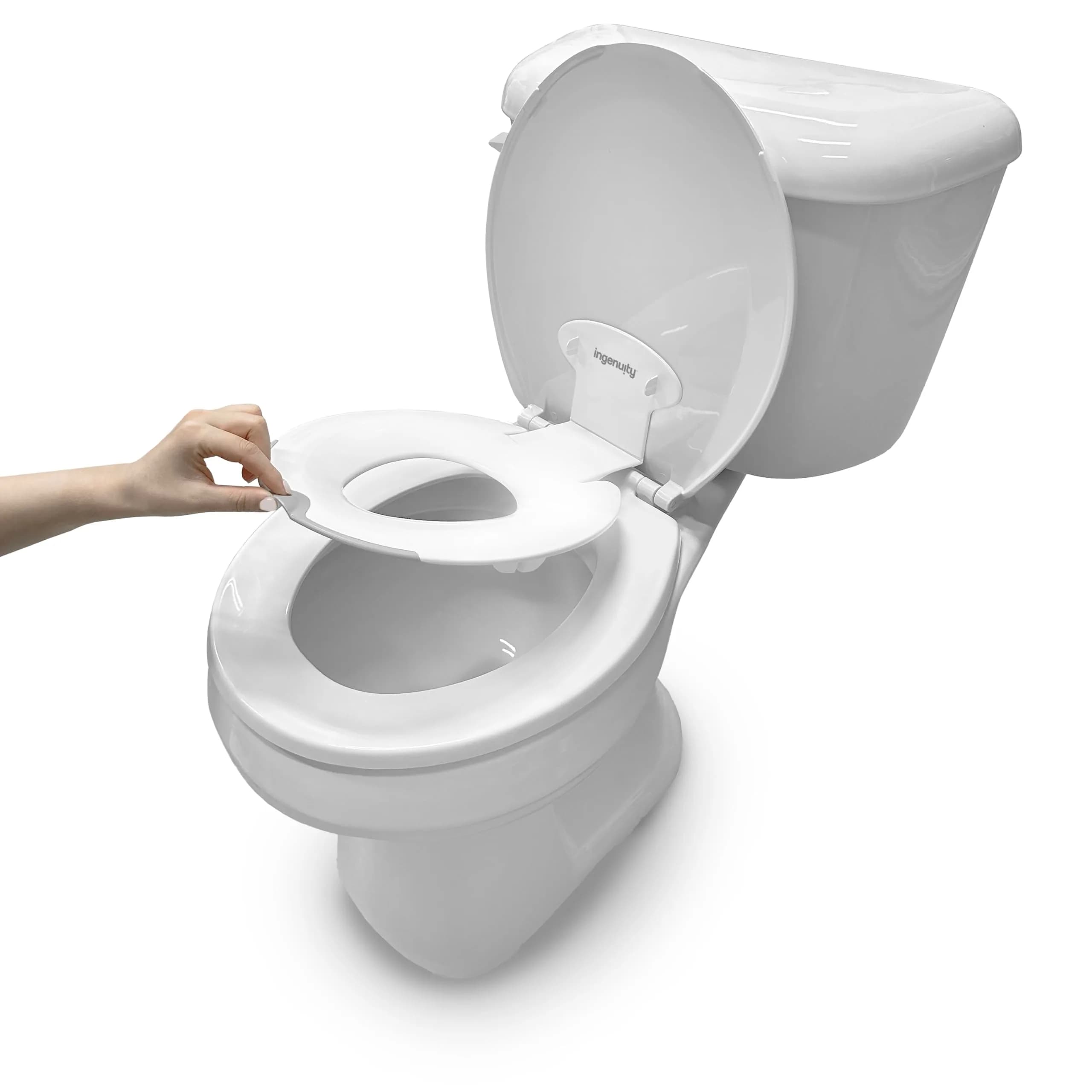 Ingenuity Portable Flip & Sit Potty Seat - White, Pack of 4 | Toddler Travel Toilet Seat - view 3