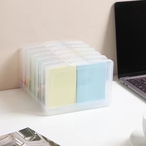 novelinks 6 Pcs 4"x6" Plastic Photo Storage Boxes with Tray | Clear 2Pack for Photos & Crafts thumbnail 6
