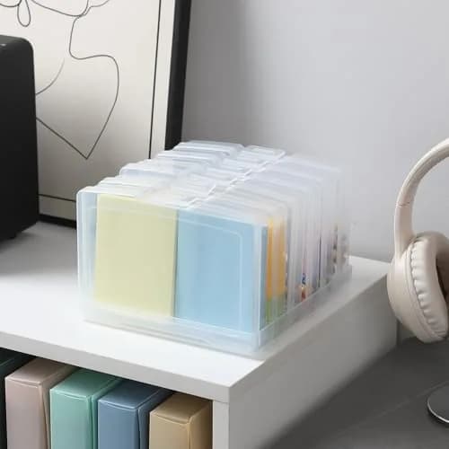 novelinks 6 Pcs 4"x6" Plastic Photo Storage Boxes with Tray | Clear 2Pack for Photos & Crafts thumbnail 7