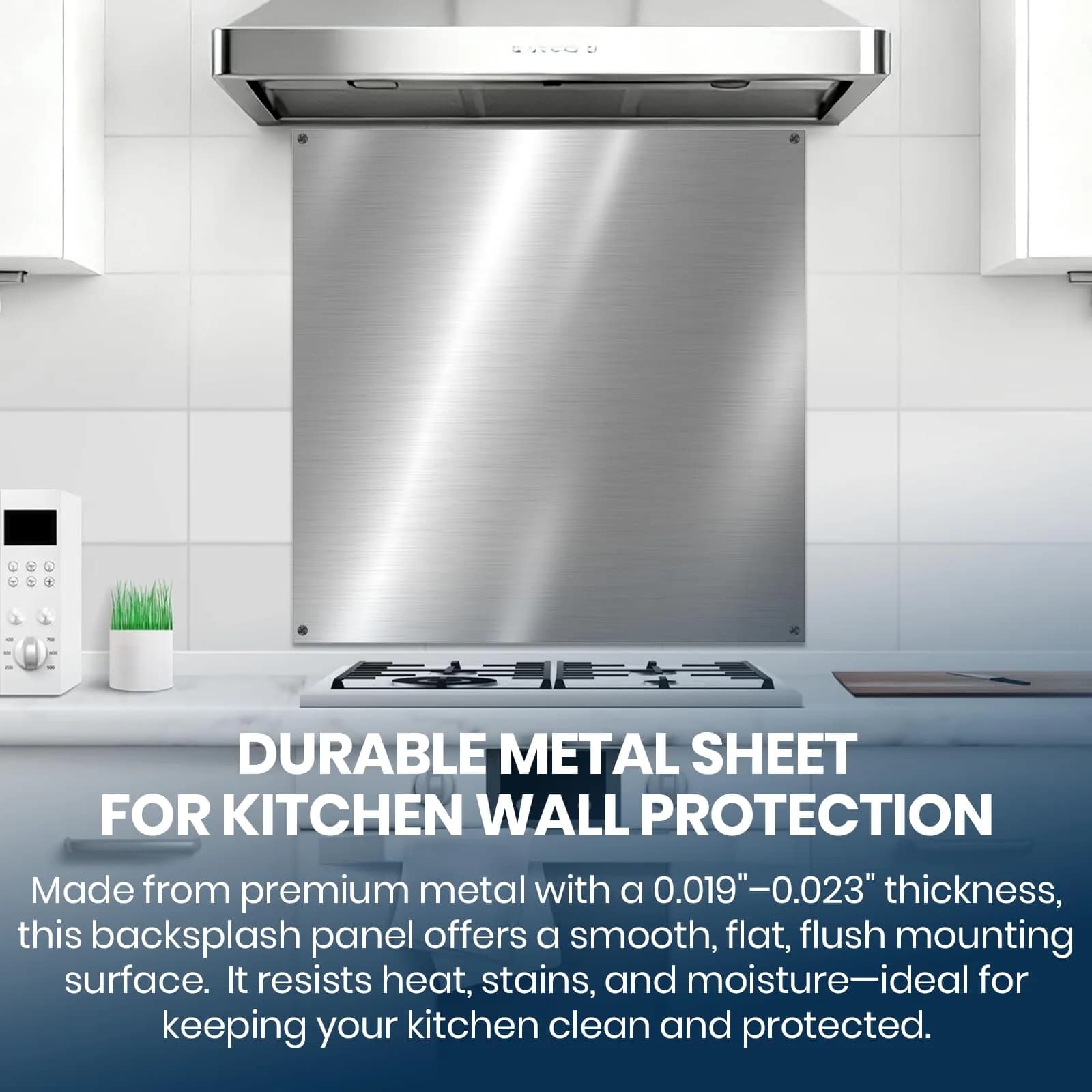 CALPALMY 30" x 30" Metal Backsplash Panel for Stoves | Heat-Resistant Kitchen Splatter Guard - view 4