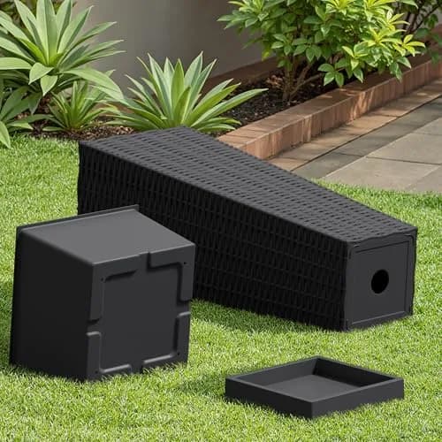 Devoko Resin 23.6'' Tall Planters | Large Taper Outdoor Planter with Removable Inner Pot thumbnail 4