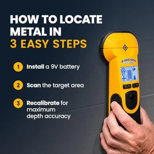 Zircon MetalliScanner MT7 Metal Scanner for Concrete & Walls, 6 in. Deep | Wall & Floor Metal Detection thumbnail 4