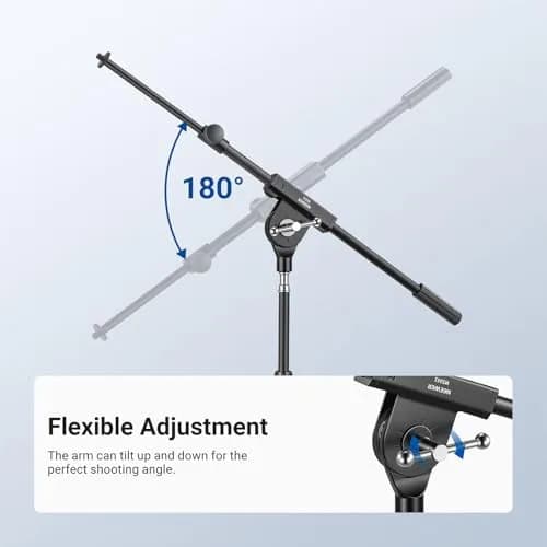NEEWER Microphone Boom Arm for Mic Stand, Aluminum Compact Portable, MS041 | Adjustable Telescopic Support thumbnail 4