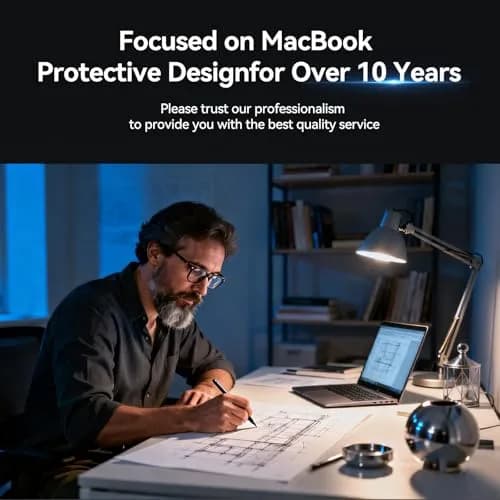 EooCoo Black Silicone Keyboard Skin for MacBook Pro 14/16, Air 13/15, Neo 13 | US Layout thumbnail 6