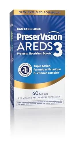 PreserVision AREDS3 Eye Vitamins Macular Supplement 60 Softgels | Supports Macular Health with AREDS2 Nutrients & B-Vitamins thumbnail 1