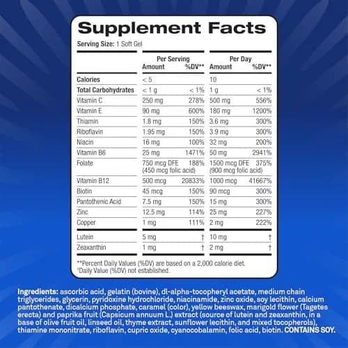PreserVision AREDS3 Eye Vitamins Macular Supplement 60 Softgels | Supports Macular Health with AREDS2 Nutrients & B-Vitamins thumbnail 6