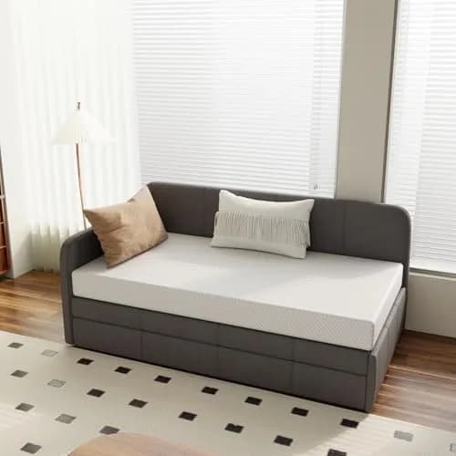 PrettSun Twin Mattress 5 Inch Medium Firm Cooling Gel Foam Fiberglass-Free Support thumbnail 1