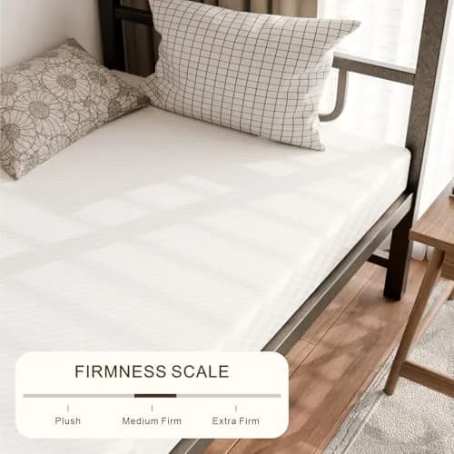 PrettSun Twin Mattress 5 Inch Medium Firm Cooling Gel Foam Fiberglass-Free Support thumbnail 6