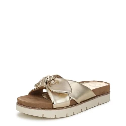 Sam & Libby Astrid Slide Sandal 9 | Cushioned Comfort & Luxe Style in Soft Gold thumbnail 1