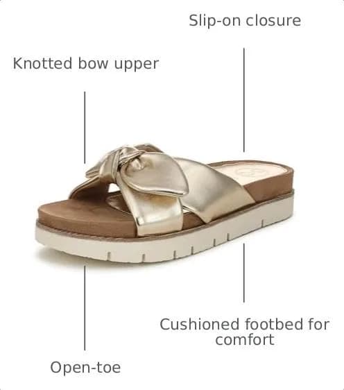 Sam & Libby Astrid Slide Sandal 9 | Cushioned Comfort & Luxe Style in Soft Gold thumbnail 3