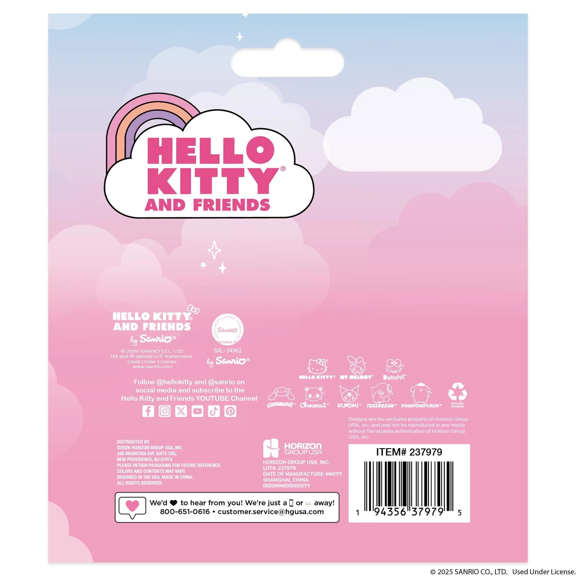 Horizon Group USA Hello Kitty® and Friends SLIMYGLOOP Gelli Gels Cinnamoroll™ Slow Rising Sensory Squeeze Toy (Blue, 1 pc) - view 8