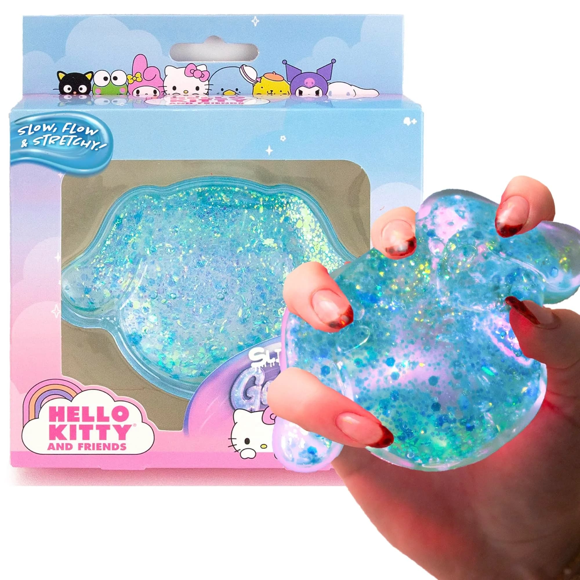 Original Squishmallows SLIMYGLOOP Blue Gelli Gels Sensory Squeeze Toy with Glitter | ASTM-Tested Non-Toxic - main product image